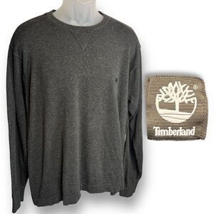 Timberland Sweater 100% Cotton Grey Crew Neck Men’s XL Long Sleeve